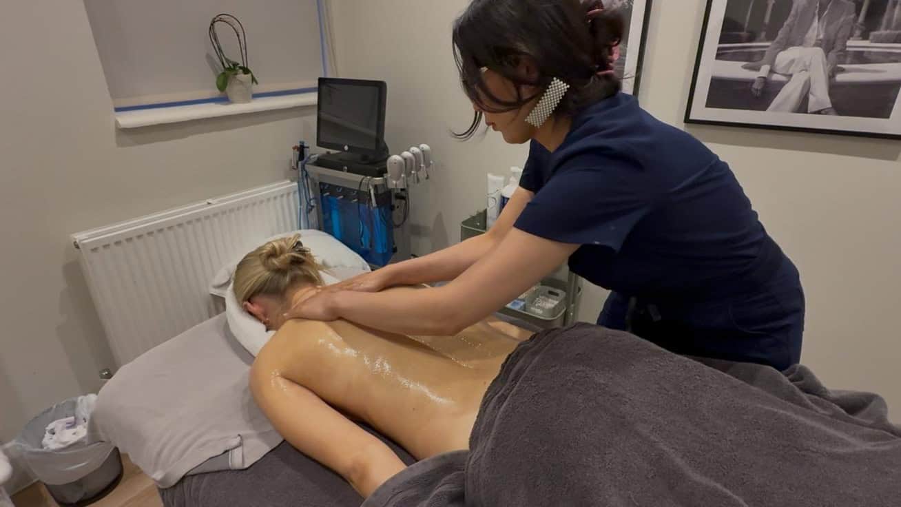 Professional massage therapy for skin rejuvenation and relaxation.